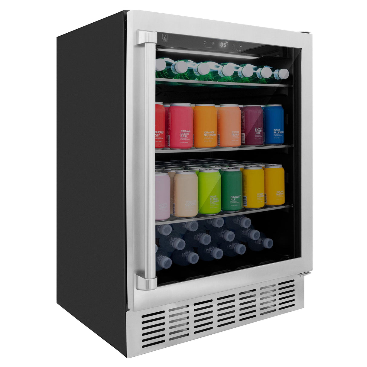 ZLINE 24 in. Monument 154 Can Beverage Fridge in Stainless Steel (RBV-US-24) - (RBVUS24)