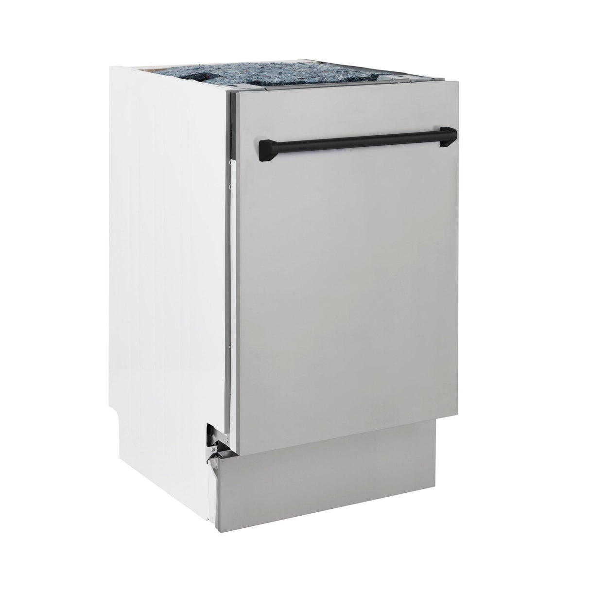 ZLINE Autograph Edition 18' Compact 3rd Rack Top Control Dishwasher in Stainless Steel with Accent Handle, 51dBa (DWVZ-304-18) [Color: Matte Black] - (DWVZ30418MB)