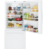 GE GDE21EGKWW - 30 in. 21 cu. ft. Bottom Freezer Refrigerator with Ice Maker - White