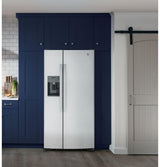 GE GSS23GYPFS - 33 in. 23 cu. ft. Side by Side Refrigerator with Ice & Water Dispenser - Fingerprint Resistant Stainless