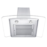 ZLINE Convertible Vent Wall Mount Range Hood in Stainless Steel & Glass (KZ) - (KZ30)