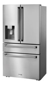 Thor Kitchen 36 Inch Professional French Door Refrigerator With Ice and Water Dispenser - Model Trf3601fd - (TRF3601FD) - THOR KITCHEN