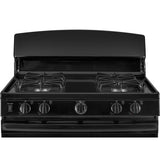 GE JGBS30DEKBB - 30 in. 4.8 cu. ft. Gas Range with 4 Sealed Burners - Black