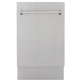 ZLINE 18" Tallac Series 3rd Rack Top Control Dishwasher with Traditional Handle, 51dBa [Color: 304 Stainless] - (DWV30418)