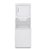 GE Unitized Spacemaker(R) ENERGY STAR(R) 3.9 cu. ft. Capacity Washer with Stainless Steel Basket and 5.9 cu. ft. Capacity Gas Dryer - (GUD27GESNWW)