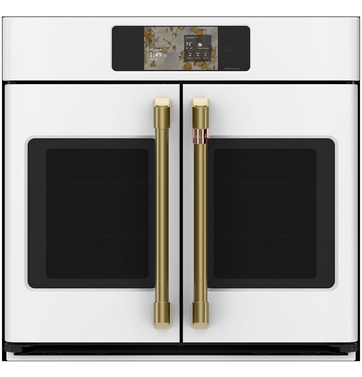 Café CTS90FP4ZW2 wall oven handle and hardware detail