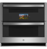 GE Profile PTS9200SZSS 30 Inch Twin Flex Convection Wall Oven front view