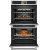 Café CTD90DP2ZS1 double wall oven cooking with True European Convection