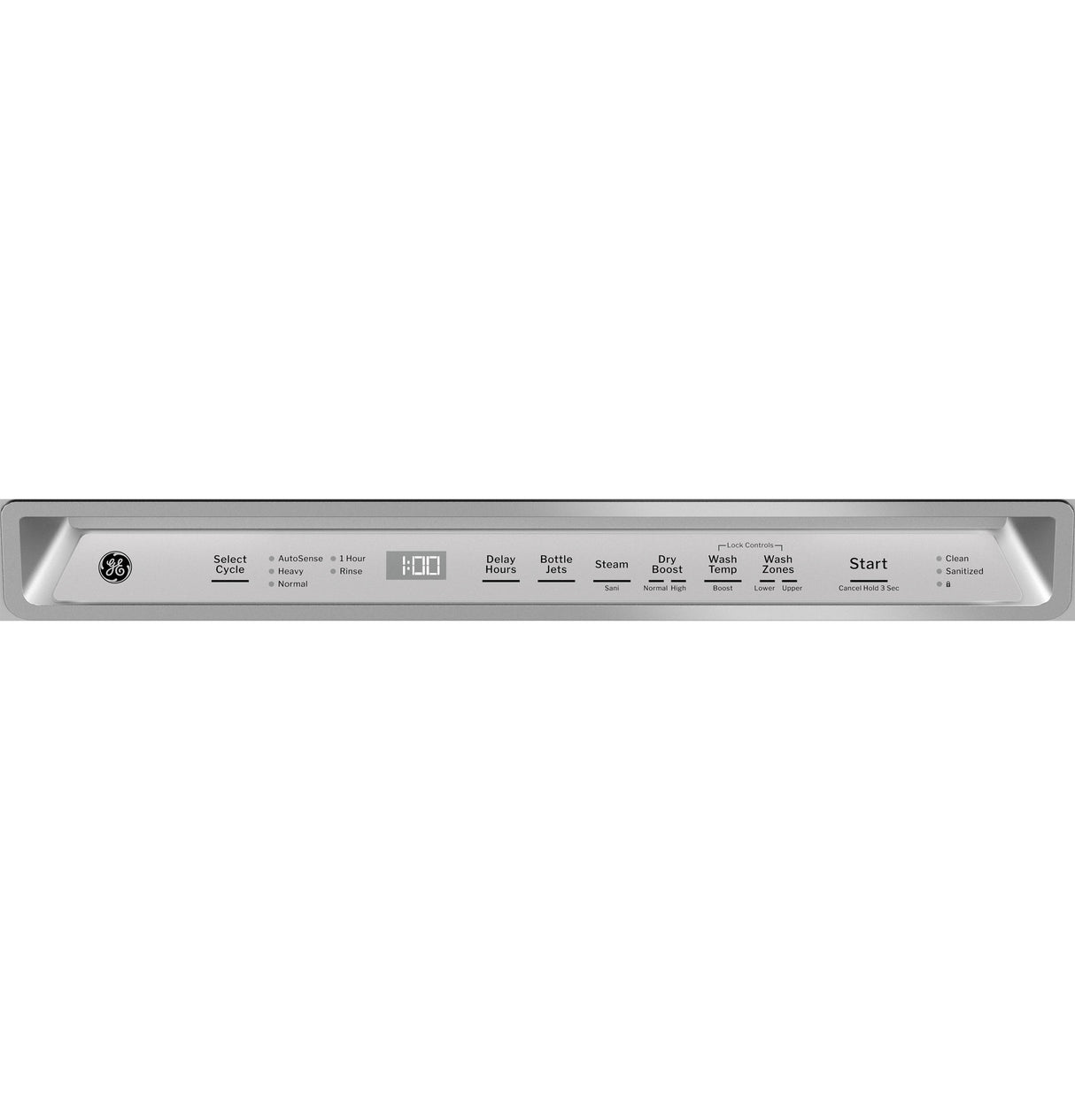 GE GDF650SYVFS - 24 in. Front Control Flush-Mount Dishwasher with 47 dBa Sound Level, 3rd-Rack, Dry Boost & Pocket Handle - Fingerprint Resistant Stainless