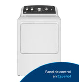 GE ETD48EASWWB 7.2 cu. ft. Electric Dryer in White — front view
