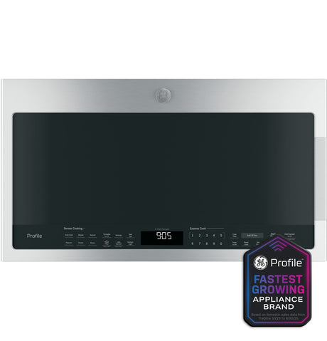 GE Profile PVM9005SJSS over-the-range microwave front view