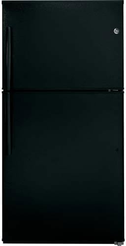 GE GIE21GTHBB Top-Freezer Refrigerator Black - Front View