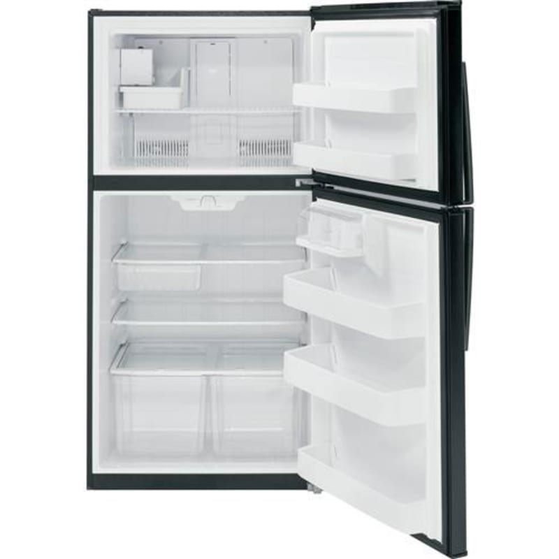 GE GIE21GTHBB Top-Freezer Refrigerator Black - Interior View