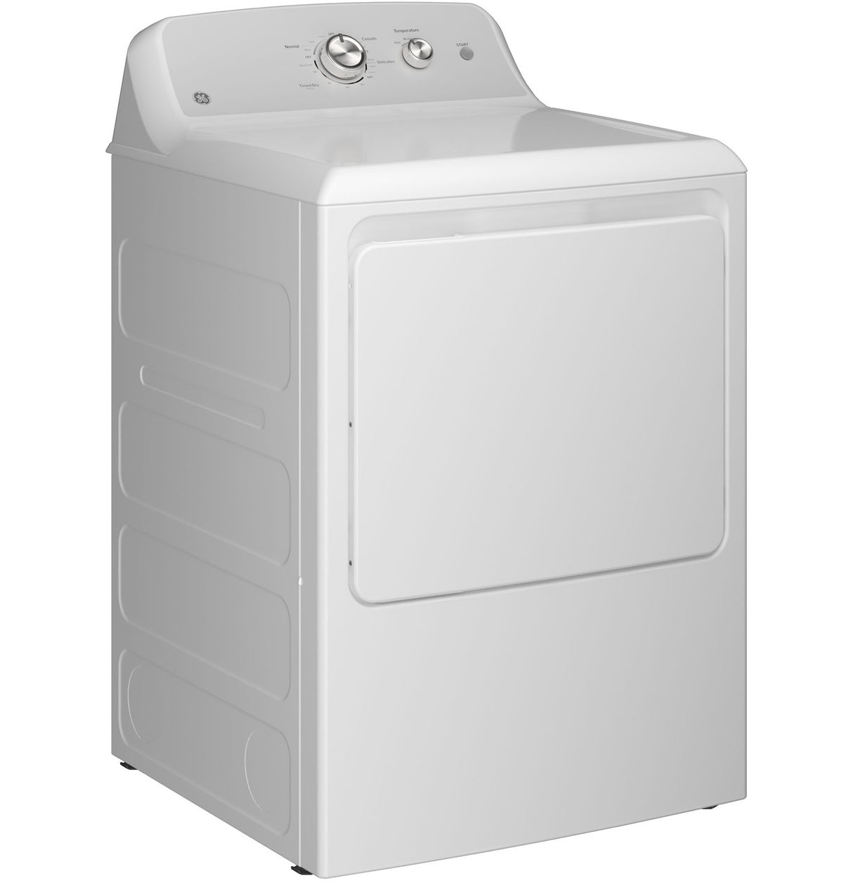 GE 6.2 cu. ft. Capacity Vented Gas Dryer with Auto Dry, Up To 120 ft. Long Venting and Shallow Depth - White