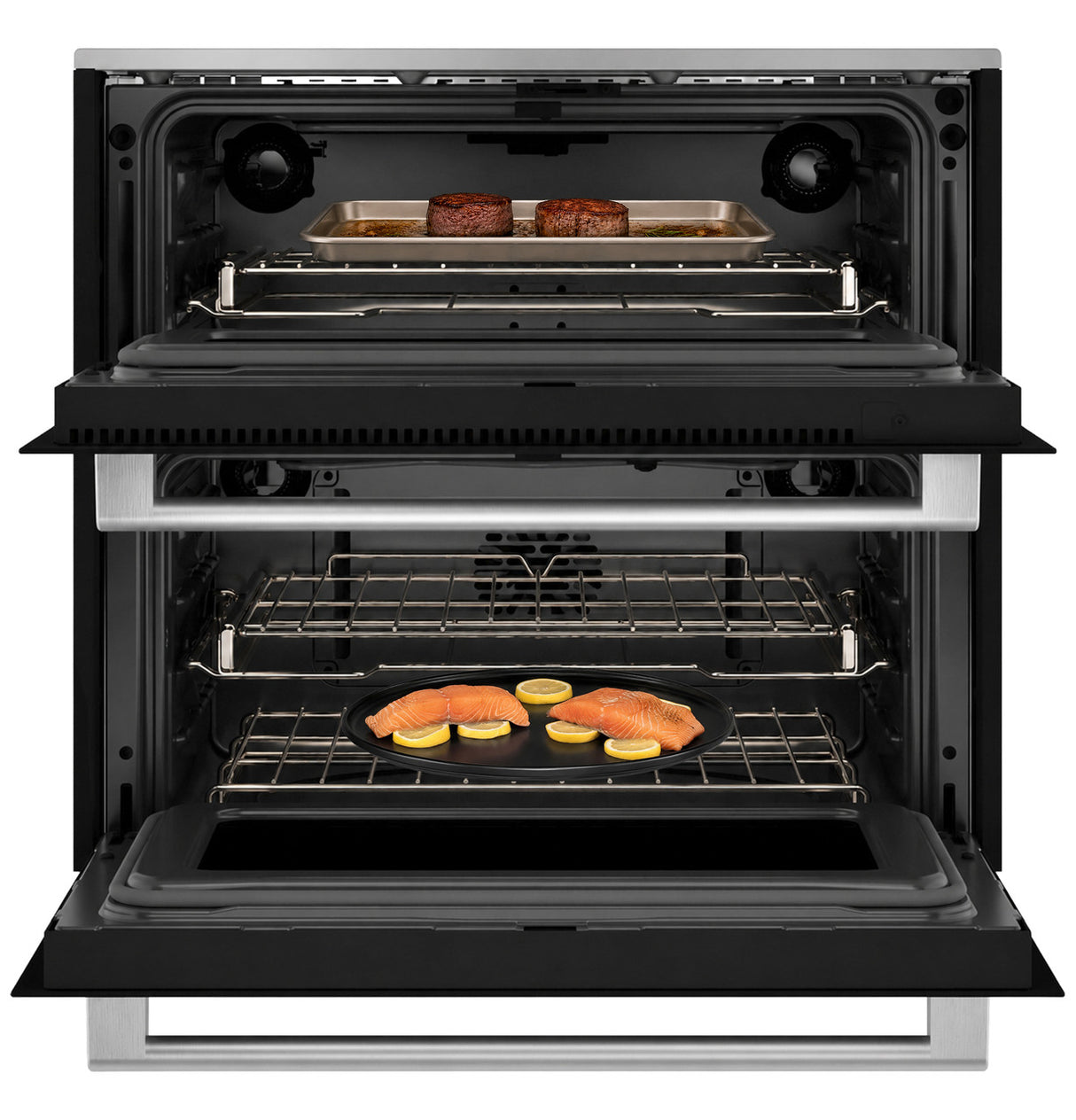 Cafe CTS92DM2ZS5 wall oven open door view