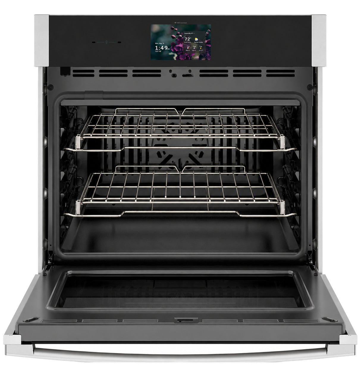 GE Profile PTS9000SZSS single wall oven with door open