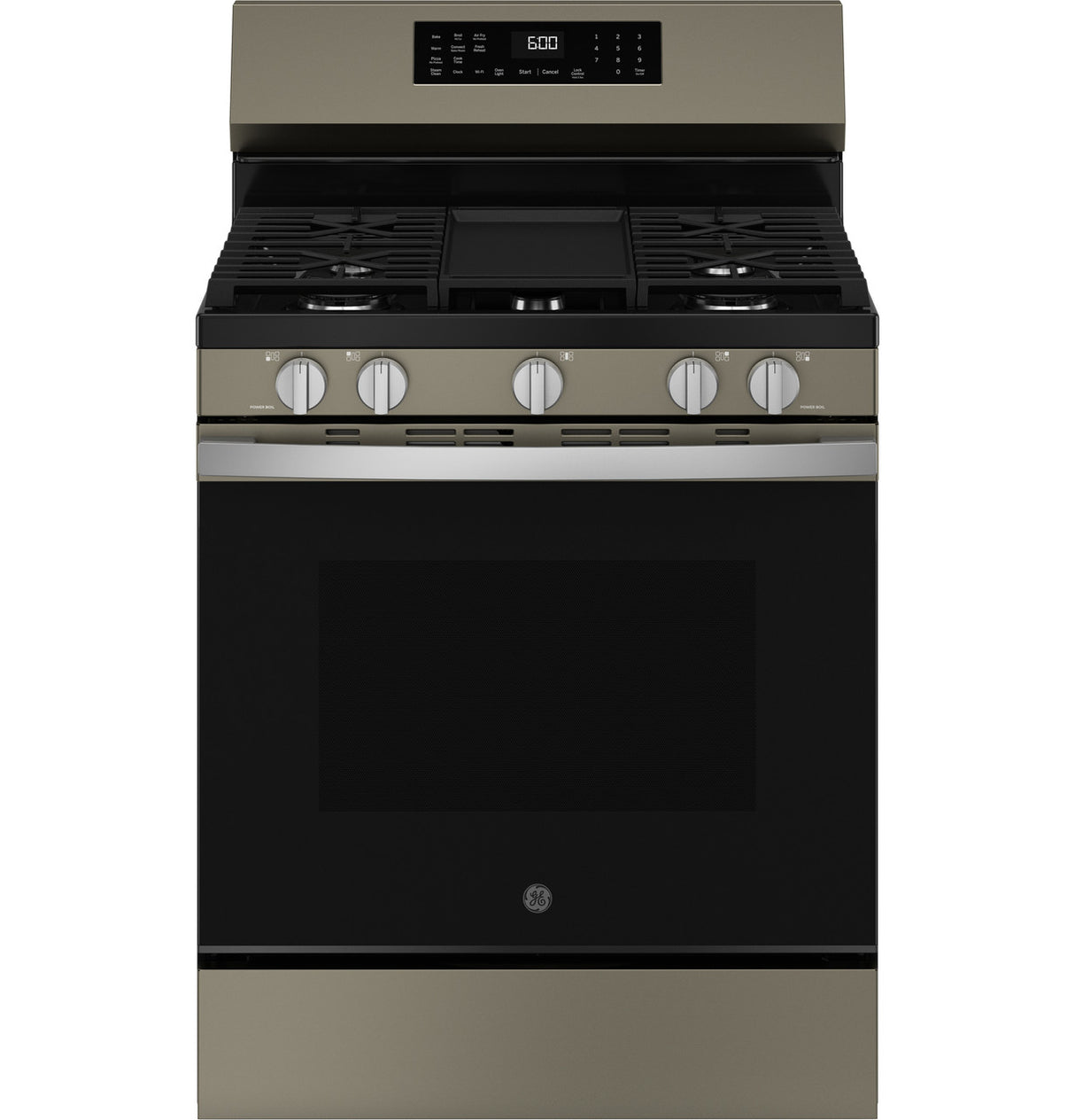 GE GGF600AVES 30 inch free-standing gas convection range in Fingerprint Resistant Slate - front view