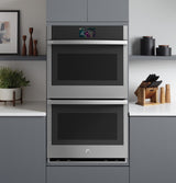 GE Profile PTD9000SZSS double wall oven touch screen control detail
