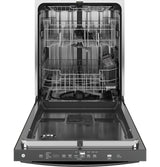 GE GDT670SFVDS - 24 in. Top Control Flush-Mount Dishwasher with 45 dBa Sound Level, 3rd-Rack & Dry Boost - Black Slate