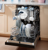 GE GDT650SMVES - 24 in. Top Control Flush-Mount Dishwasher with Stainless Steel Interior47 dBa Sound Level, Sanitize Cycle, 3rd-Rack & Dry Boost - Fingerprint Resistant Slate