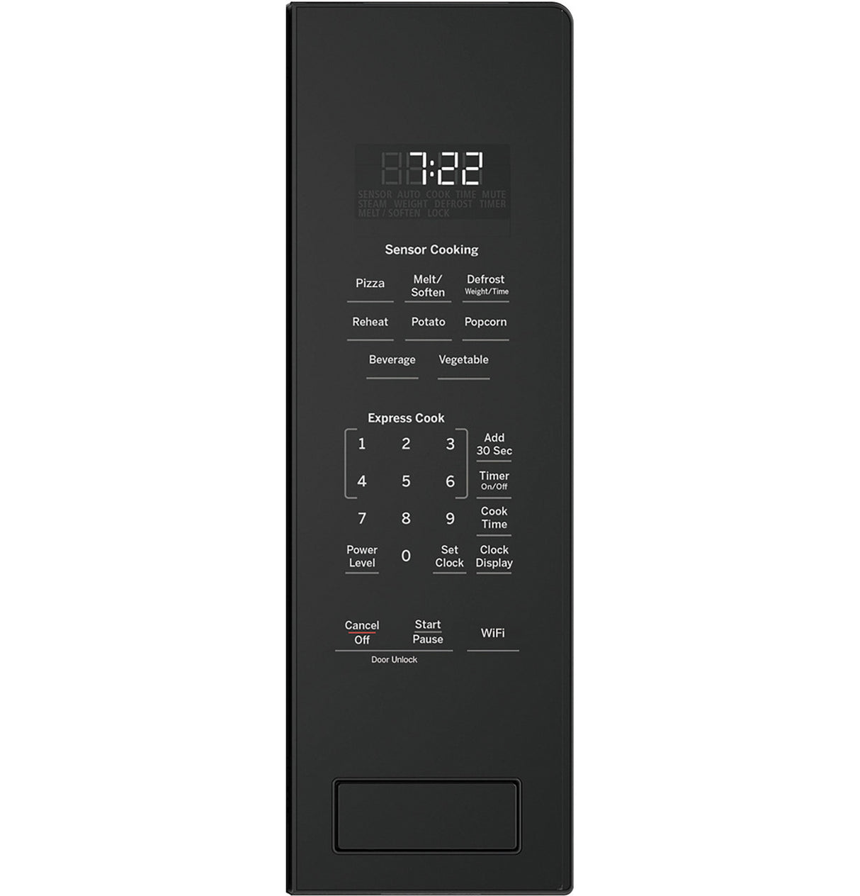 GE Profile PCWK22U1WDD built-in microwave door open