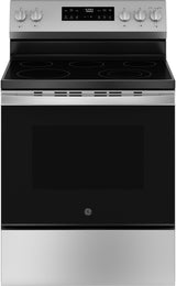 GRF500PVSS GE 30in Free-Standing Electric Range Stainless - Front View