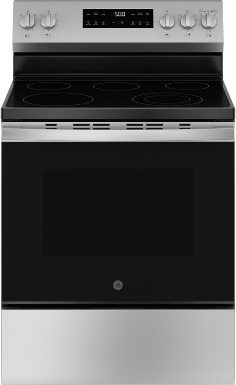 GRF500PVSS GE 30in Free-Standing Electric Range Stainless - Front View