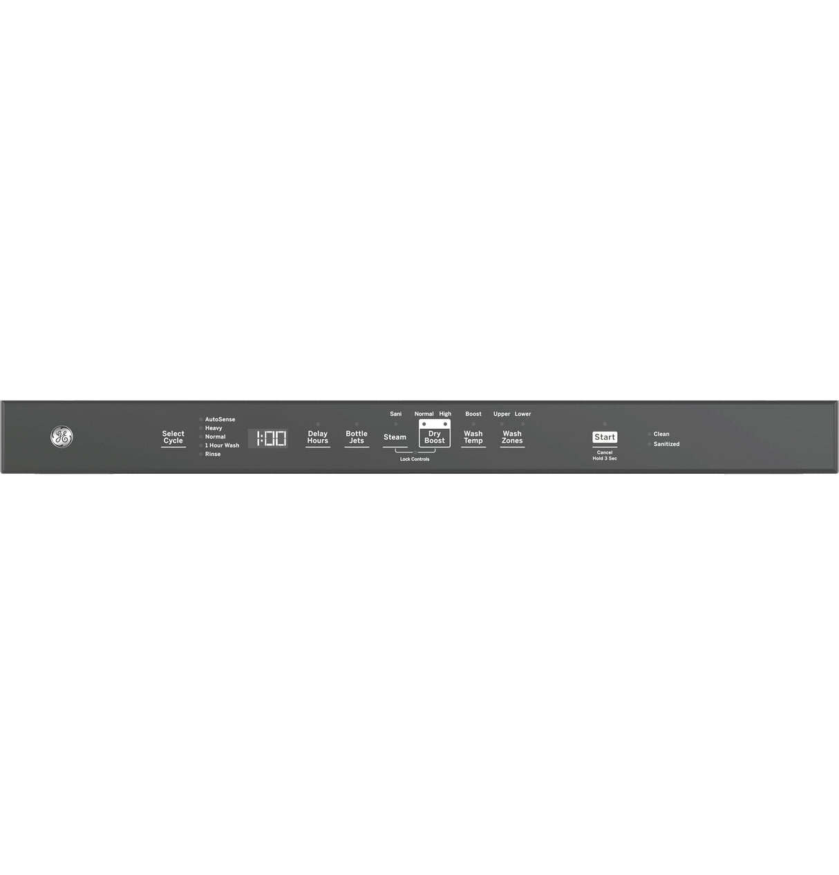 GE GDT670SFVDS - 24 in. Top Control Flush-Mount Dishwasher with 45 dBa Sound Level, 3rd-Rack & Dry Boost - Black Slate