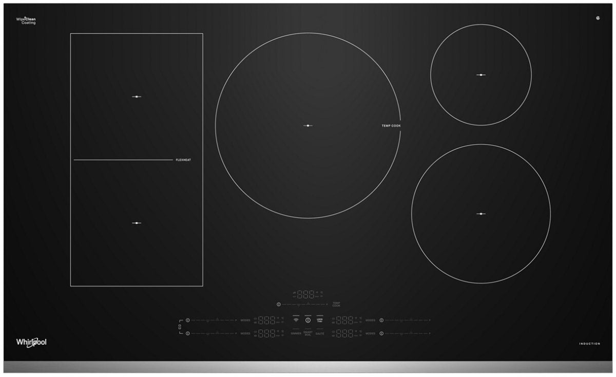 Whirlpool WCIT7536SS 36 Inch Smart Induction Cooktop - Stainless Steel Trim