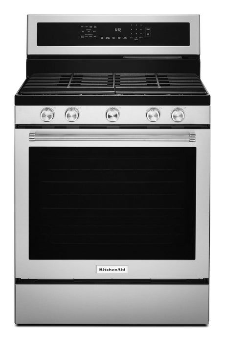 KitchenAid KFGG504KPS stainless gas range front