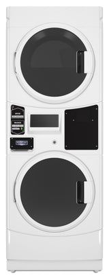Maytag MLG22PRAWW 27 inch commercial gas stack washer dryer, card reader ready, white