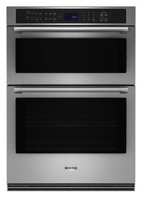 Maytag MOEC4030TZ 30-inch wall oven microwave combo in fingerprint resistant stainless steel