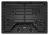 Whirlpool WCGK5030PB 30-inch gas cooktop in black