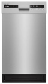 Whirlpool WDPS5118PM stainless compact dishwasher front