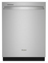 Whirlpool WDT740SALZ fingerprint-resistant stainless steel dishwasher front