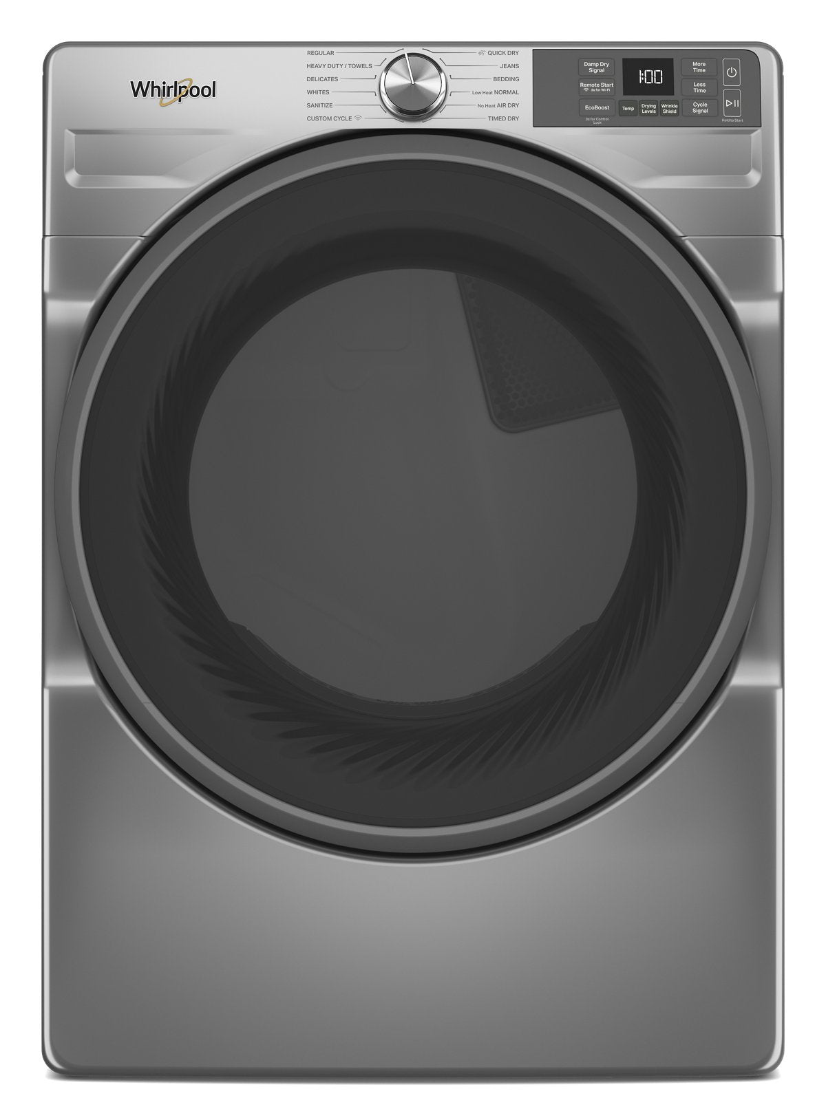 Whirlpool WED5720RR Radiant Silver electric dryer front