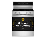 Whirlpool WFES7530RZ stainless electric range front