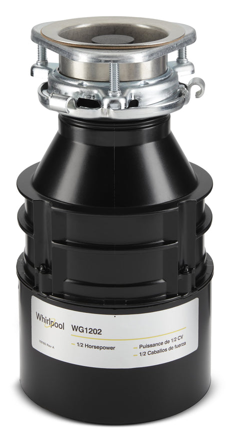 Whirlpool WG1202XH 1/2 HP garbage disposer
