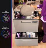 GE Profile Smart Two-Drawer Dishwasher with Stainless Interior - PDD415PYYFS