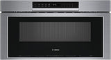 Bosch HMD8054UC drawer microwave front angled view