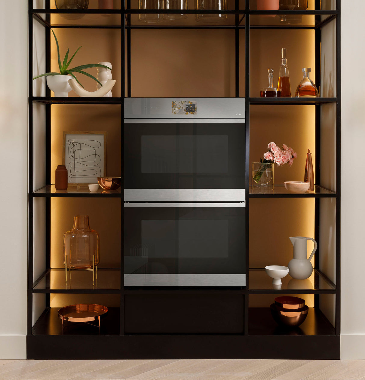 Café CTD90DM2ZS5 Double Wall Oven in Platinum Glass - lifestyle kitchen
