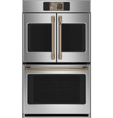 Café CTD90FP2ZS1 French-door double wall oven with Brushed Bronze handle hardware