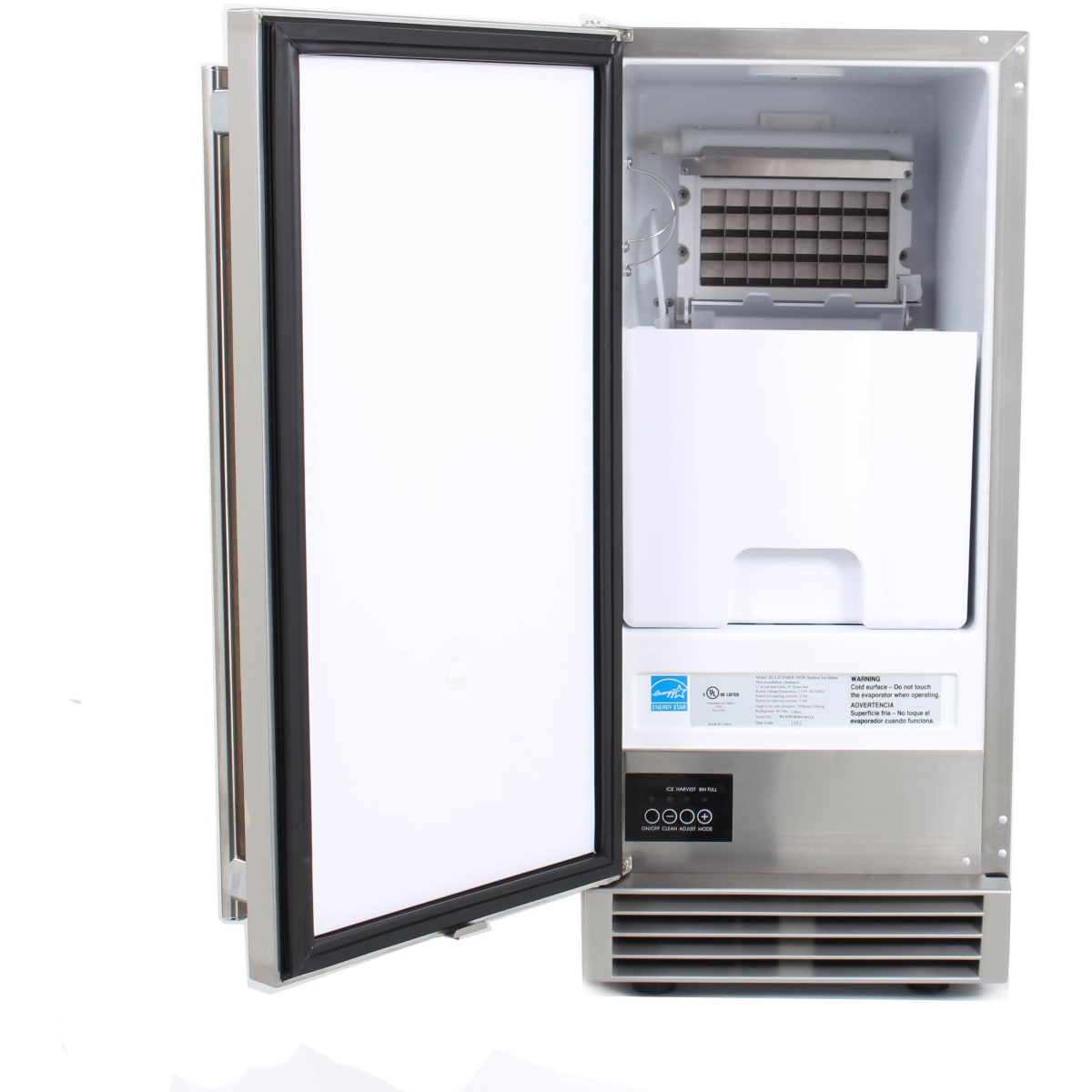 Blaze Grills BLZICEMKR50GR 15" Outdoor Ice maker with 50 Lbs. Production Capacity & 25 Lbs. Storage Capacity in Stainless Steel