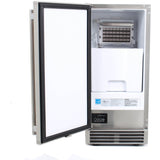 Blaze Grills BLZICEMKR50GR 15" Outdoor Ice maker with 50 Lbs. Production Capacity & 25 Lbs. Storage Capacity in Stainless Steel