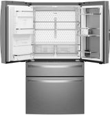 GE Profile 4-door French-door refrigerator fully open