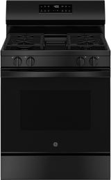 GE GGF400PVBB 30-inch Smart Gas Range Black - Front View