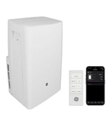 GE 8,000 BTU DOE SACC Smart Portable Air Conditioner with WiFi and Dehumidifier, Medium Rooms up to 350 sq. ft., White