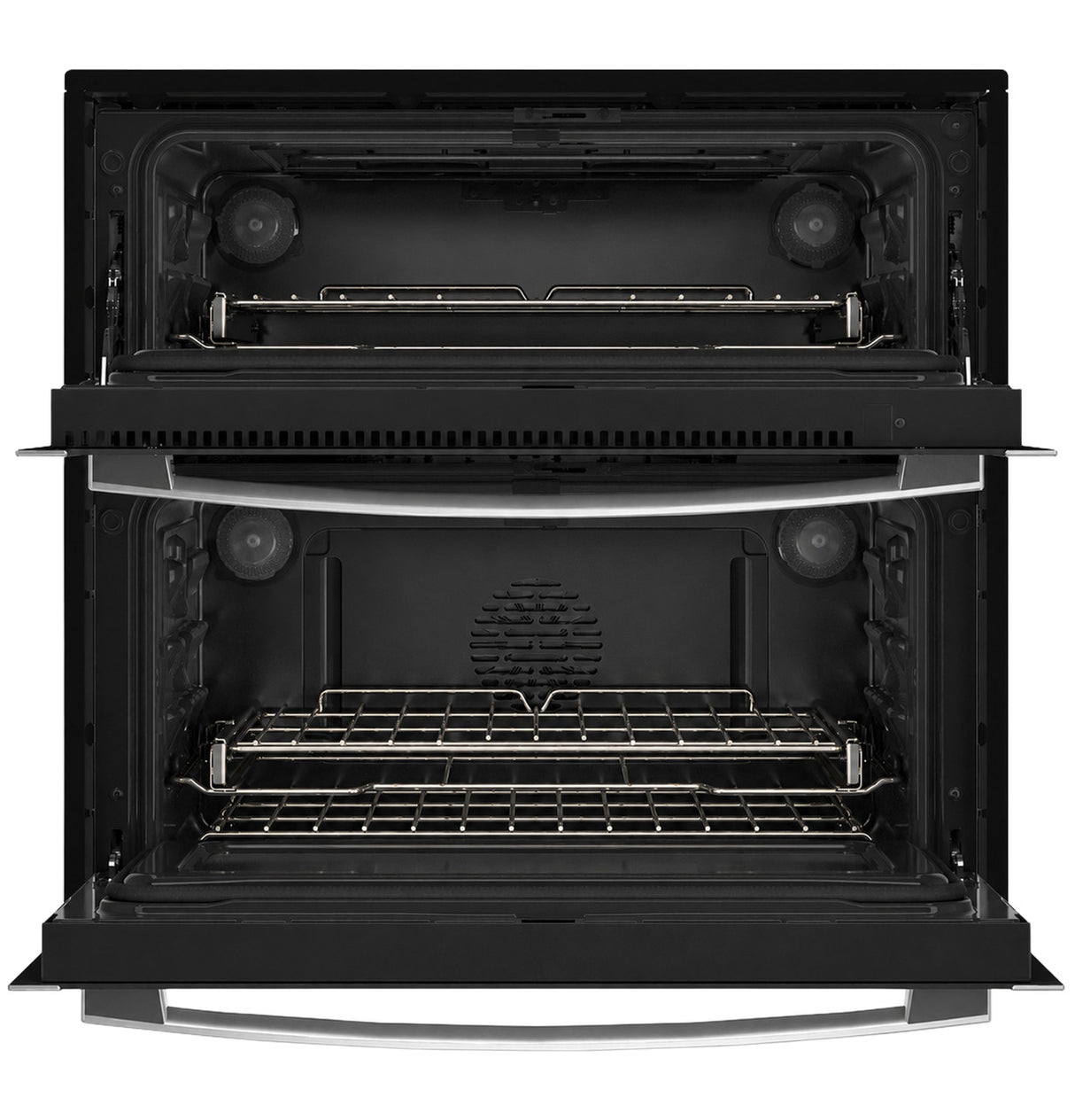 GE Profile PTS9200SZSS Twin Flex wall oven angled view
