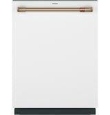 Café CDT888P4VW2 dishwasher interior with stainless steel tub and three racks