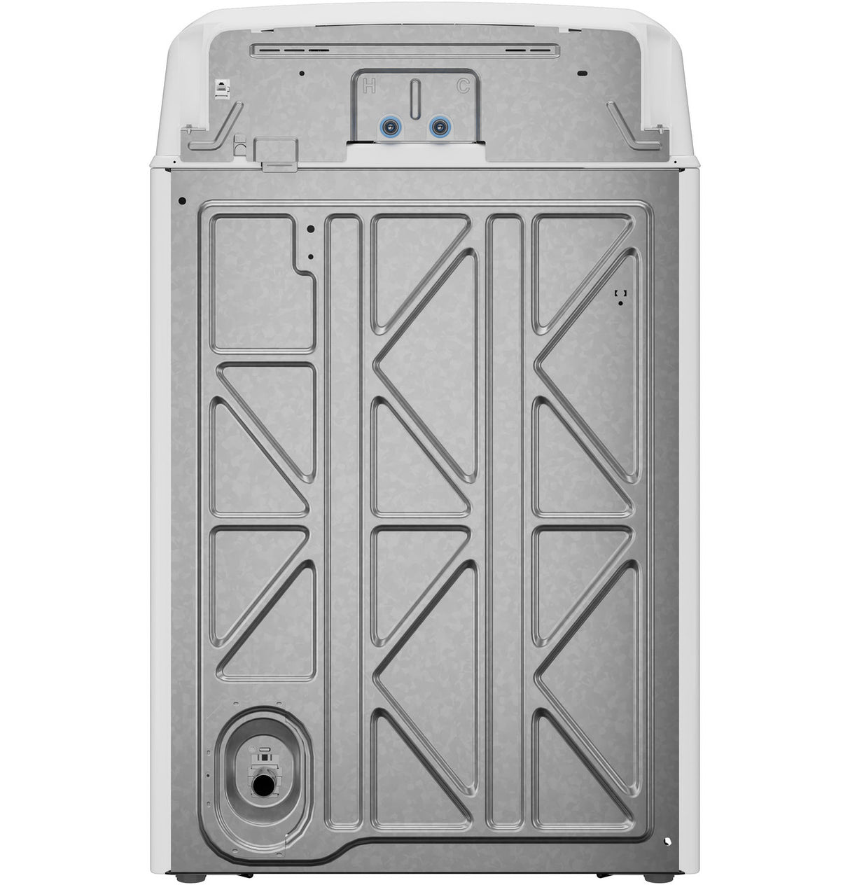 GE 4.3 cu. ft. Top Load Washer with Stainless Steel Basket, Dual-Action Agitator & Cold Plus – White